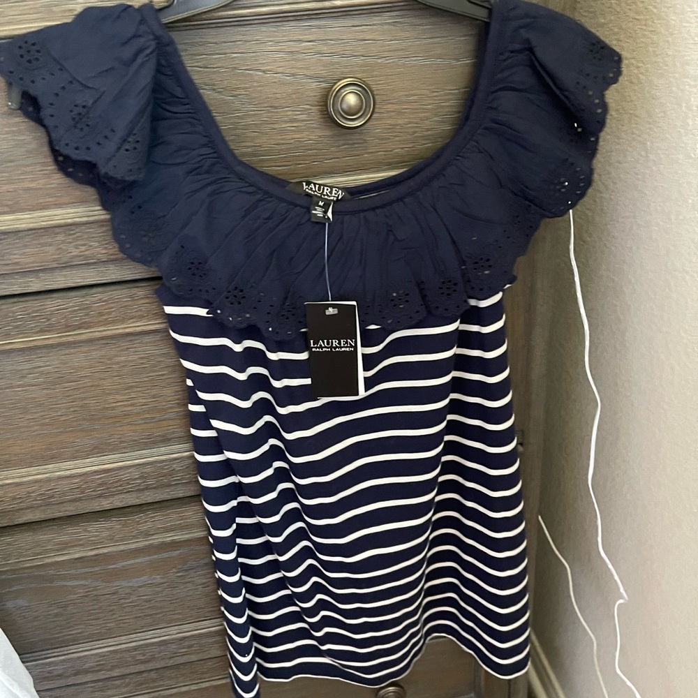 Navy Ralph Lauren Striped Women's Top